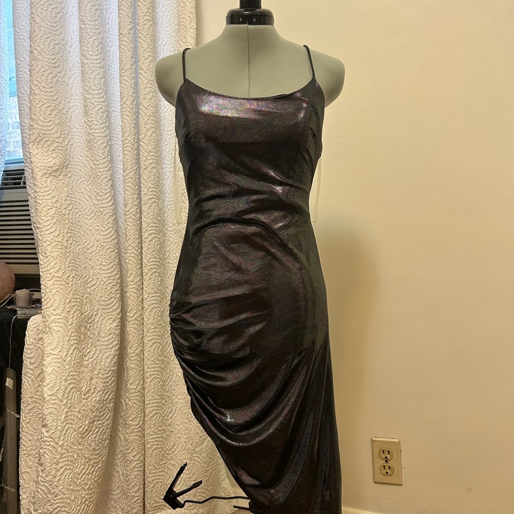 Elegant Black Metallic Dress